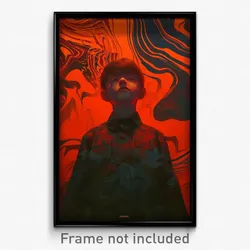 Movie Art Poster - Boy Feeling Paranoid, Stunning Red Sleeves (Retro Film Print)