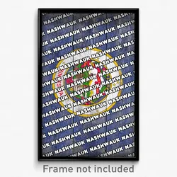Nashwauk Minnesota Poster (MN City Souvenir 11x17 Town Print)