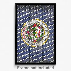 Battle Lake Minnesota Poster (MN City Souvenir 11x17 Town Print)