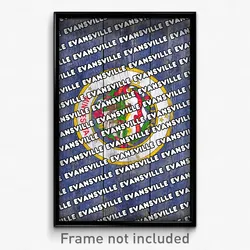 Evansville Minnesota Poster (MN City Souvenir 11x17 Town Print)