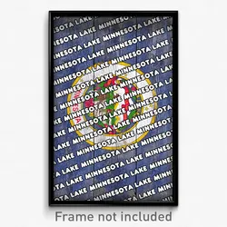 Minnesota Lake Minnesota Poster (MN City Souvenir 11x17 Town Print)