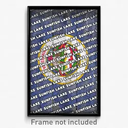 Sunfish Lake Minnesota Poster (MN City Souvenir 11x17 Town Print)