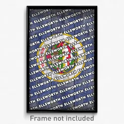 Ellsworth Minnesota Poster (MN City Souvenir 11x17 Town Print)