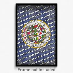 Fifty Lakes Minnesota Poster (MN City Souvenir 11x17 Town Print)