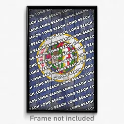 Long Beach Minnesota Poster (MN City Souvenir 11x17 Town Print)