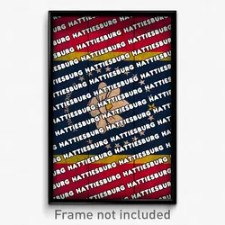 Hattiesburg Mississippi Poster (MS City Souvenir 11x17 Town Print)