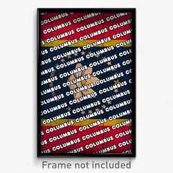 Columbus Mississippi Poster (MS City Souvenir 11x17 Town Print)