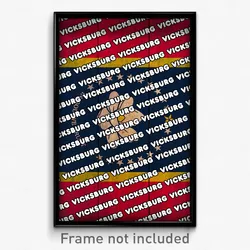 Vicksburg Mississippi Poster (MS City Souvenir 11x17 Town Print)
