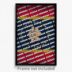 Ocean Springs Mississippi Poster (MS City Souvenir 11x17 Town Print)