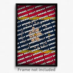Holly Springs Mississippi Poster (MS City Souvenir 11x17 Town Print)