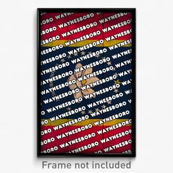 Waynesboro Mississippi Poster (MS City Souvenir 11x17 Town Print)