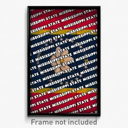 Mississippi State Mississippi Poster (MS City Souvenir 11x17 Town Print)