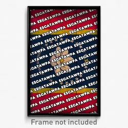 Escatawpa Mississippi Poster (MS City Souvenir 11x17 Town Print)