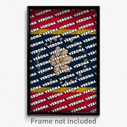 Verona Mississippi Poster (MS City Souvenir 11x17 Town Print)