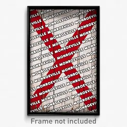 Monroeville Alabama Poster (AL City Souvenir 11x17 Town Print)