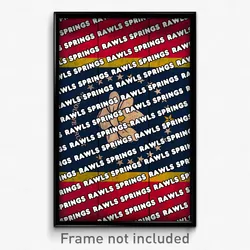 Rawls Springs Mississippi Poster (MS City Souvenir 11x17 Town Print)