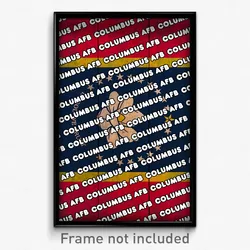 Columbus AFB Mississippi Poster (MS City Souvenir 11x17 Town Print)