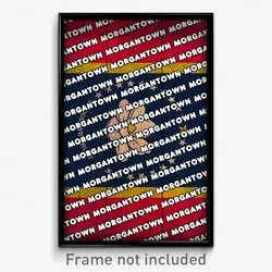 Morgantown Mississippi Poster (MS City Souvenir 11x17 Town Print)