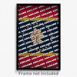 Ashland Mississippi Poster (MS City Souvenir 11x17 Town Print)