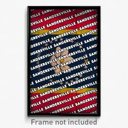 Sandersville Mississippi Poster (MS City Souvenir 11x17 Town Print)