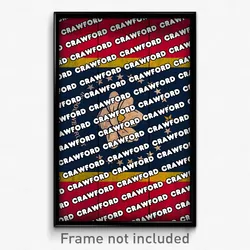 Crawford Mississippi Poster (MS City Souvenir 11x17 Town Print)