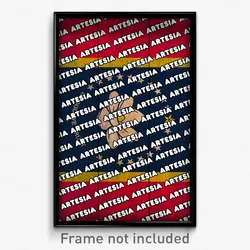 Artesia Mississippi Poster (MS City Souvenir 11x17 Town Print)