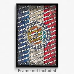 Florissant Missouri Poster (MO City Souvenir 11x17 Town Print)