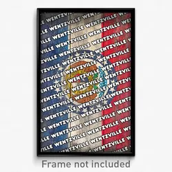 Wentzville Missouri Poster (MO City Souvenir 11x17 Town Print)