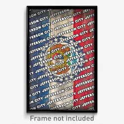 Jefferson City Missouri Poster (MO City Souvenir 11x17 Town Print)