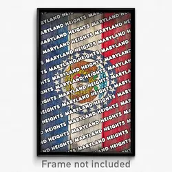 Maryland Heights Missouri Poster (MO City Souvenir 11x17 Town Print)