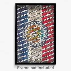 Webster Groves Missouri Poster (MO City Souvenir 11x17 Town Print)