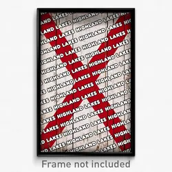 Highland Lakes Alabama Poster (AL City Souvenir 11x17 Town Print)