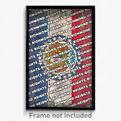 Richmond Heights Missouri Poster (MO City Souvenir 11x17 Town Print)