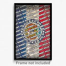 Sunset Hills Missouri Poster (MO City Souvenir 11x17 Town Print)