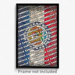 Caruthersville Missouri Poster (MO City Souvenir 11x17 Town Print)