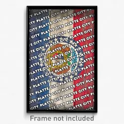 Platte City Missouri Poster (MO City Souvenir 11x17 Town Print)