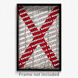 Rainsville Alabama Poster (AL City Souvenir 11x17 Town Print)