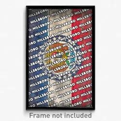 Hillsboro Missouri Poster (MO City Souvenir 11x17 Town Print)