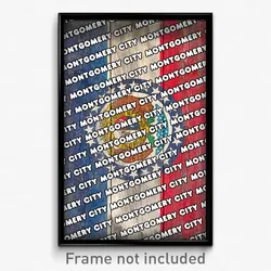 Montgomery City Missouri Poster (MO City Souvenir 11x17 Town Print)