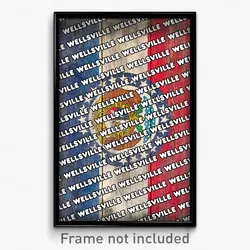Wellsville Missouri Poster (MO City Souvenir 11x17 Town Print)