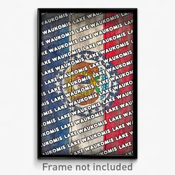 Lake Waukomis Missouri Poster (MO City Souvenir 11x17 Town Print)