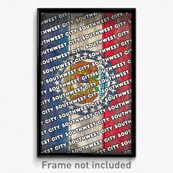 Southwest City Missouri Poster (MO City Souvenir 11x17 Town Print)