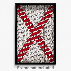 Decatur Alabama Poster (AL City Souvenir 11x17 Town Print)