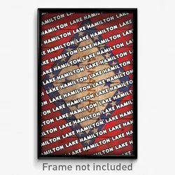Lake Hamilton Arkansas Poster (AR City Souvenir 11x17 Town Print)