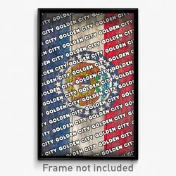 Golden City Missouri Poster (MO City Souvenir 11x17 Town Print)