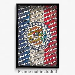 Platte Woods Missouri Poster (MO City Souvenir 11x17 Town Print)