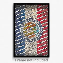 Lanagan Missouri Poster (MO City Souvenir 11x17 Town Print)