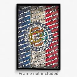 Monticello Missouri Poster (MO City Souvenir 11x17 Town Print)