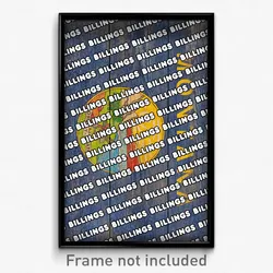 Billings Montana Poster (MT City Souvenir 11x17 Town Print)