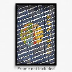 Bozeman Montana Poster (MT City Souvenir 11x17 Town Print)
